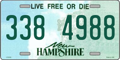 NH license plate 3384988
