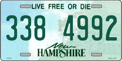NH license plate 3384992