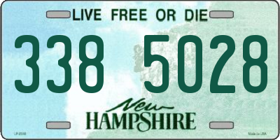 NH license plate 3385028