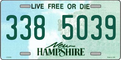 NH license plate 3385039