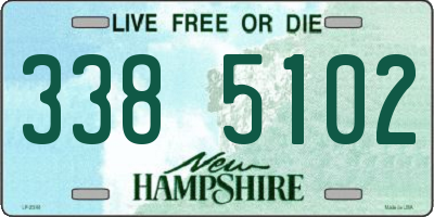NH license plate 3385102