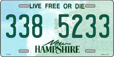 NH license plate 3385233