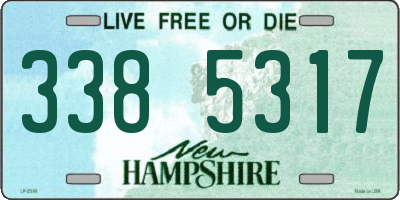 NH license plate 3385317