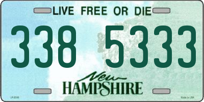 NH license plate 3385333