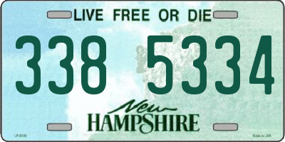 NH license plate 3385334