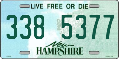 NH license plate 3385377