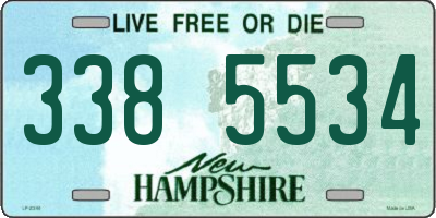NH license plate 3385534