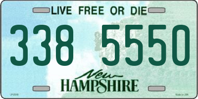 NH license plate 3385550