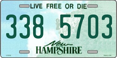 NH license plate 3385703