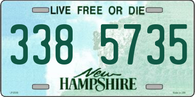 NH license plate 3385735