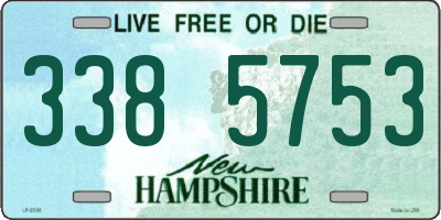 NH license plate 3385753