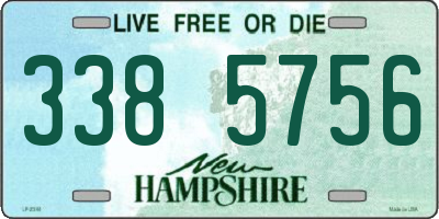 NH license plate 3385756
