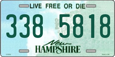 NH license plate 3385818