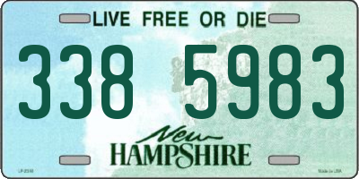 NH license plate 3385983
