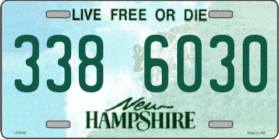 NH license plate 3386030