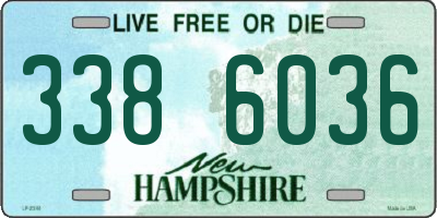 NH license plate 3386036