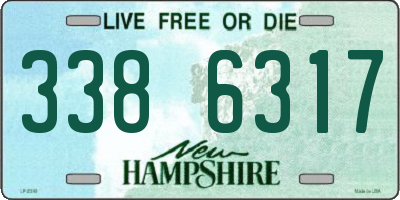 NH license plate 3386317