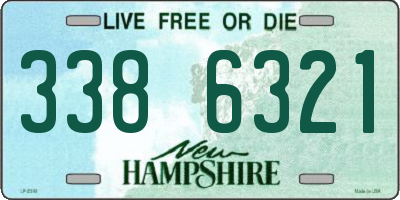 NH license plate 3386321