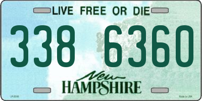 NH license plate 3386360