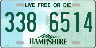 NH license plate 3386514