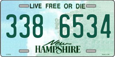 NH license plate 3386534
