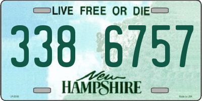 NH license plate 3386757