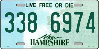 NH license plate 3386974