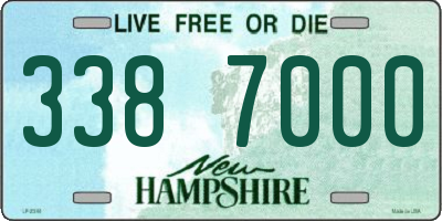 NH license plate 3387000