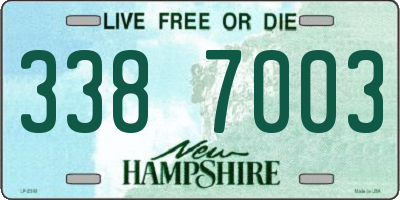 NH license plate 3387003