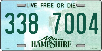 NH license plate 3387004