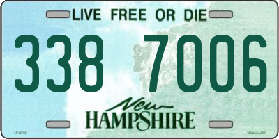 NH license plate 3387006