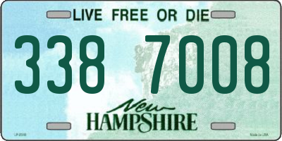 NH license plate 3387008