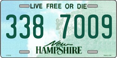 NH license plate 3387009