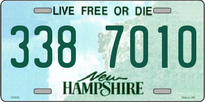 NH license plate 3387010