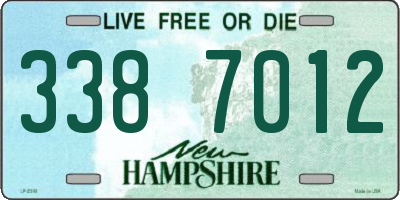 NH license plate 3387012