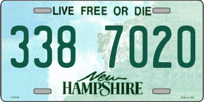 NH license plate 3387020