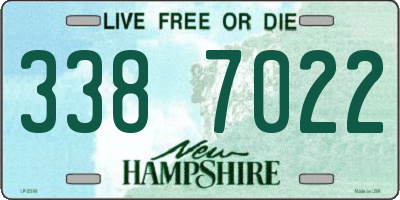 NH license plate 3387022