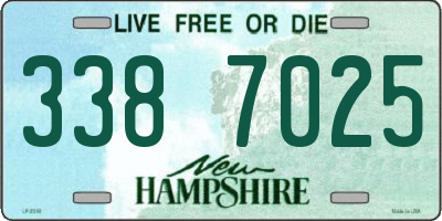 NH license plate 3387025