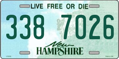 NH license plate 3387026