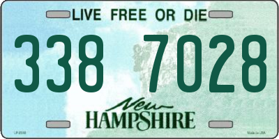 NH license plate 3387028