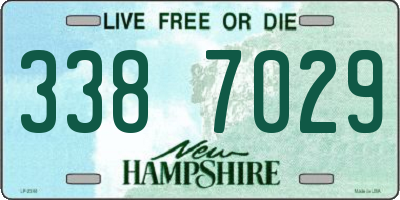 NH license plate 3387029