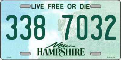 NH license plate 3387032