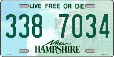 NH license plate 3387034