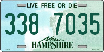 NH license plate 3387035