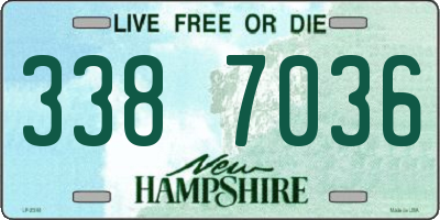 NH license plate 3387036