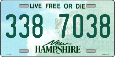 NH license plate 3387038