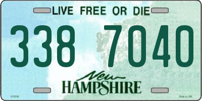 NH license plate 3387040