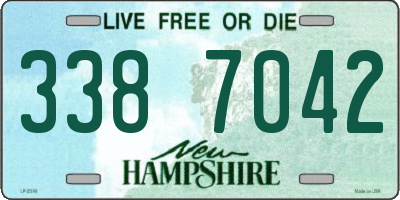 NH license plate 3387042