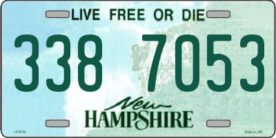 NH license plate 3387053