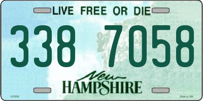 NH license plate 3387058